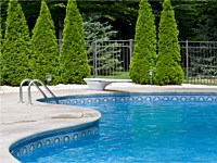 <b>3 Rail Flat Top Canterbury Style Black Aluminum Pool Code Fence</b>